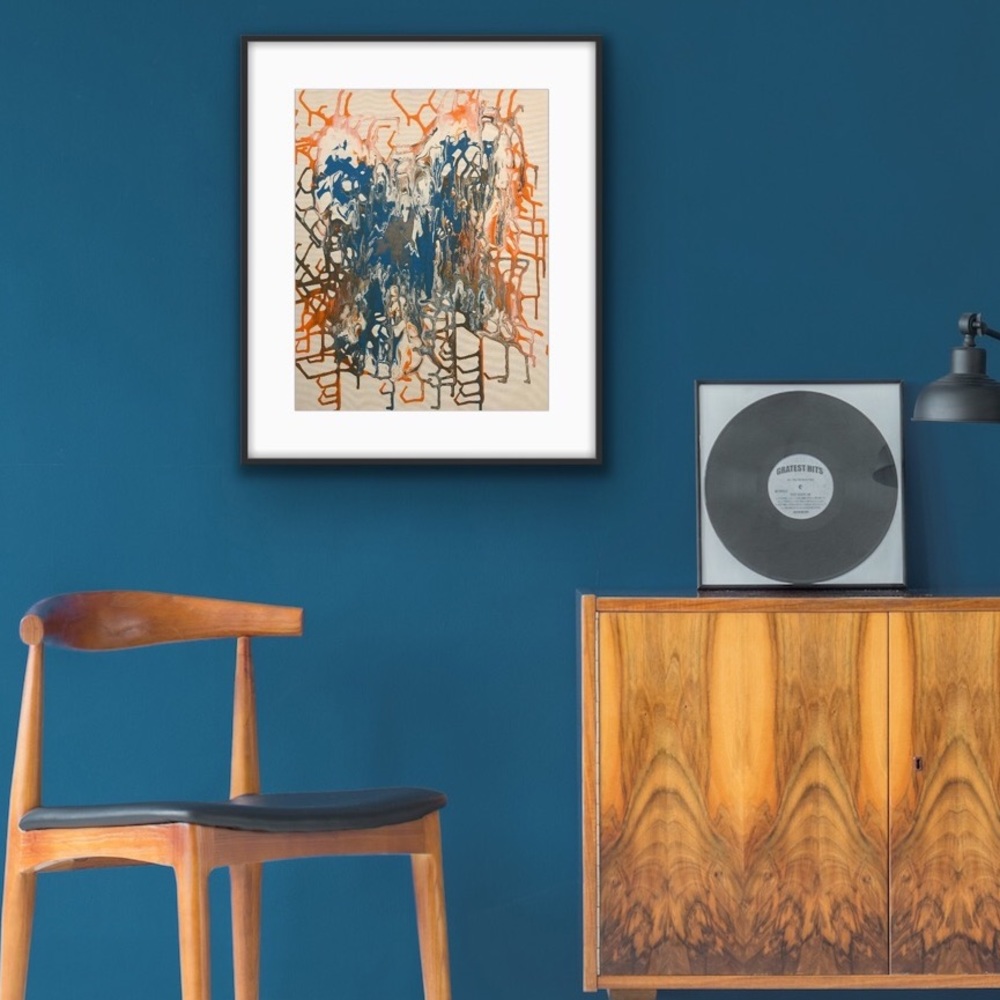 Abstract art Technical Difficulties 16 x 20 original artwork signed by artist